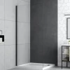 form&style Duschwand MODENA 100 x 195 cm Profil schwarz matt Klarglas schmutzabweisende Glasbeschichtung