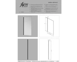 form&style Duschwand MODENA 100 x 195 cm Profil schwarz matt Klarglas schmutzabweisende Glasbeschichtung