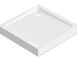 form&style Duschwanne HAWAII 90 x 90 x 14 cm weiß glänzend mit Schürze über Eck