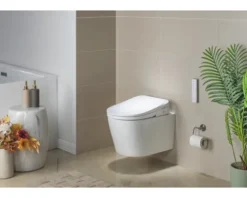 form & style Dusch-WC-Sitz Pagan weiß mit Absenkautomatik mit Fön, LED Nachtlicht; Sitzheizung und Fernbedienung, Wassertemperatur einstellbar
