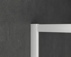 form&style Eckeinstieg SAMOA 80-90 cm Dekor Querstreifen Profilfarbe weiß