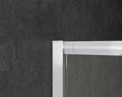 form&style Eckeinstieg SAMOA 80-90 cm Klarglas Profilfarbe chrom