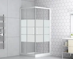 form&style Eckeinstieg SAMOA 80-90 cm Klarglas Profilfarbe chrom