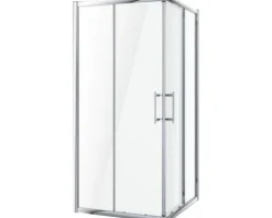 form&style Eckeinstieg SAMOA 80-90 cm Klarglas Profilfarbe chrom