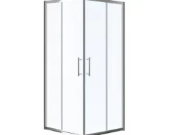 form&style Eckeinstieg SAMOA 80-90 cm Klarglas Profilfarbe chrom