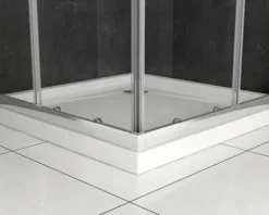 form&style Eckeinstieg SAMOA 80-90 cm Klarglas Profilfarbe chrom