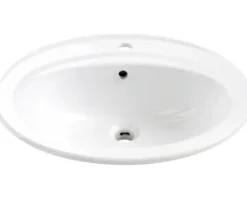 form&style Einbauwaschbecken MEDITA Ø 56 cm weiß glänzend