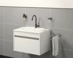 form&style Einbauwaschbecken MEDITA Ø 56 cm weiß glänzend