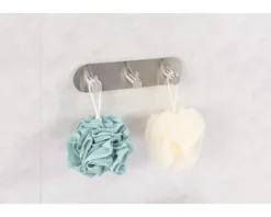 form&style Hakenleiste zum kleben 3-fach rund edelstahl