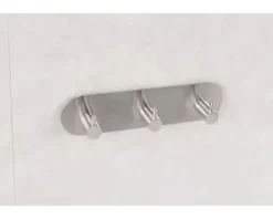 form&style Hakenleiste zum kleben 3-fach rund edelstahl