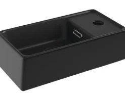 form&style Handwaschbecken MAKIRA 39,5 x 21 cm schwarz matt