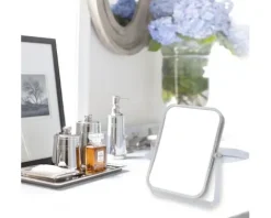 form&style Kosmetikspiegel stehend faltbar 3-fache Vergrößerung Rahmen Transparent