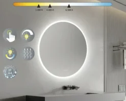 form&style LED-Spiegel HAITI Ø 80 cm IP 44