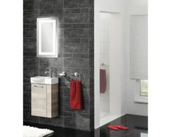 form&style Möbel-Waschtisch FELINA links 45 cm Keramik weiß ohne Armatur