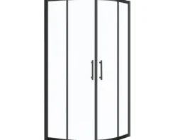 form&style Runddusche MOOREA black R550 90 x 90 cm Klarglas matt schwarz