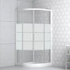 form&style Runddusche MOOREA R550 90 x 90 cm Dekor Querstreifen Profilfarbe weiß