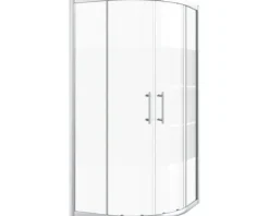 form&style Runddusche MOOREA R550 90 x 90 cm Dekor Querstreifen Profilfarbe weiß