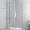 form&style Runddusche ROMALLO 90 x 90 x 195 cm Profil chrom Klarglas schmutzabweisende Glasbeschichtung