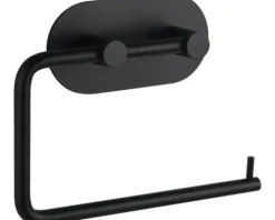 form&style Toilettenpapierhalter zum kleben rund ohne Deckel schwarz