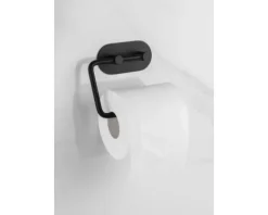 form&style Toilettenpapierhalter zum kleben rund ohne Deckel schwarz