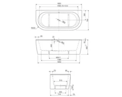 form&style Vorwand Badewanne SANSIBAR 80 x 180 cm weiß glänzend