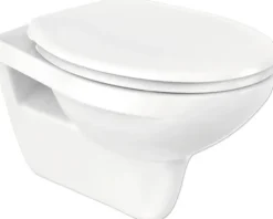 form&style Wand-WC Set Obira Tiefspüler spülrandlos weiß glänzend mit WC-Sitz
