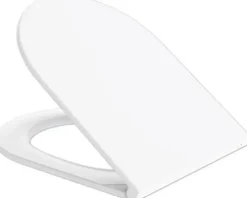 form&style Wand-WC Set SAMAR Tiefspüler ohne Spülrand weiß glänzend mit WC-Sitz und Turbo-Flush-Technologie
