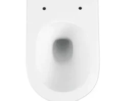 form&style Wand-WC Set SAMAR Tiefspüler ohne Spülrand weiß glänzend mit WC-Sitz und Turbo-Flush-Technologie