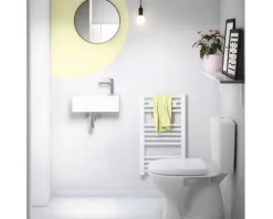 form&style WC-Kombination Set NATUNA Tiefspüler ohne Spülrand Abgang senkrecht weiß glänzend mit WC-Sitz