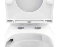 form&style WC-Kombination Set PALMYRA Tiefspüler offener Spülrand weiß glänzend mit WC-Sitz (Absenkautomatik, Quick-Release leicht abnehmbar) und Turbo-Flush-Technologie