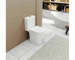 form&style WC-Kombination Set PALMYRA Tiefspüler offener Spülrand weiß glänzend mit WC-Sitz (Absenkautomatik, Quick-Release leicht abnehmbar) und Turbo-Flush-Technologie
