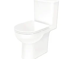 form&style WC-Kombination Set PALMYRA Tiefspüler offener Spülrand weiß glänzend mit WC-Sitz (Absenkautomatik, Quick-Release leicht abnehmbar) und Turbo-Flush-Technologie