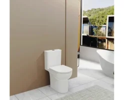 form&style WC-Kombination Set PALMYRA Tiefspüler offener Spülrand weiß glänzend mit WC-Sitz (Absenkautomatik, Quick-Release leicht abnehmbar) und Turbo-Flush-Technologie