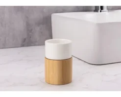 form&style Zahnputzbecher Curetta Keramik mit Bambus