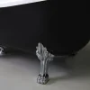 Freistehende Badewanne im klassischen Stil in Schwarz und Weiß | Romantica