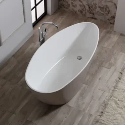 Freistehende beige Badewanne Mineralguss | Rachele