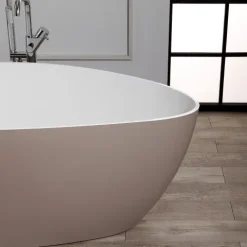 Freistehende beige Badewanne Mineralguss | Rachele