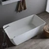Freistehende rechteckige Badewanne aus Mineralguss | Paola