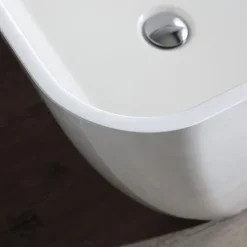 Freistehende rechteckige Badewanne aus Mineralguss | Paola