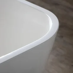 Freistehende rechteckige Badewanne aus Mineralguss | Paola