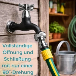 Garten Wasserhahn mit Schlauchanschluss 1/2 3/4 Kugelhahn Außen Wasserhahn Garten Schwarz Wasserhahn Auslaufhahn 1/2 Zoll 3/4 Zoll Außenwasserhahn