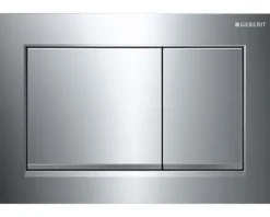 GEBERIT Betätigungsplatte Omega 30 Platte chrom glänzend / Taster chrom glänzend / Dekorstreifen matt 115.080.KH.1