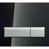 GEBERIT Betätigungsplatte Sigma40 Glas Platte schwarz glänzend / Taster aluminium gebürstet 242.601.SJ.1