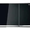 GEBERIT Betätigungsplatte Omega 60 Platte schwarz glänzend / Taster schwarz glänzend / Dekorstreifen chrom 115.081.SJ.1