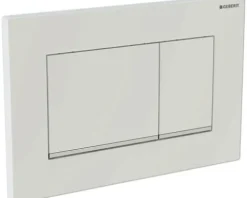 GEBERIT Betätigungsplatte Sigma20 (ex Sigma30) Platte weiß glänzend / Taster weiß glänzend / Dekorstreifen matt 115.883.11.1