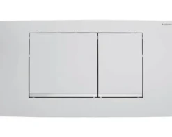 GEBERIT Betätigungsplatte Twinline 30 Platte chrom seidenglanz matt / Taster seidenglanz matt / Dekorstreifen chrom 115.899.JQ.1