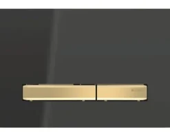GEBERIT Betätigungsplatte Sigma 50 Platte schwarz glänzend / Taster messing glänzend 115.672.DW.2