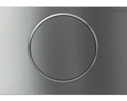 GEBERIT Betätigungsplatte Sigma 10 Platte edelstahl gebürstet / Taster edelstahl gebürstet / Dekorringe glänzend 115.758.SN.5