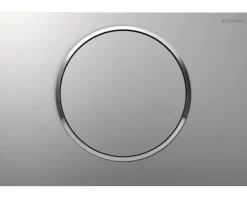 GEBERIT Betätigungsplatte Sigma 10 Platte chrom matt / Taster chrom matt / Dekorringe glänzend 115.758.KN.5