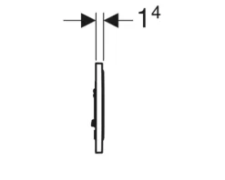 GEBERIT Betätigungsplatte Sigma 10 Platte chrom matt / Taster chrom matt / Dekorringe glänzend 115.758.KN.5
